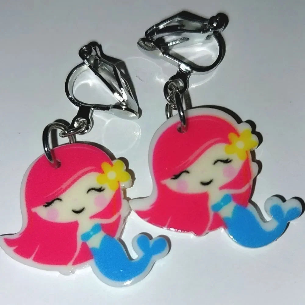 Super cute girls clip-on earrings